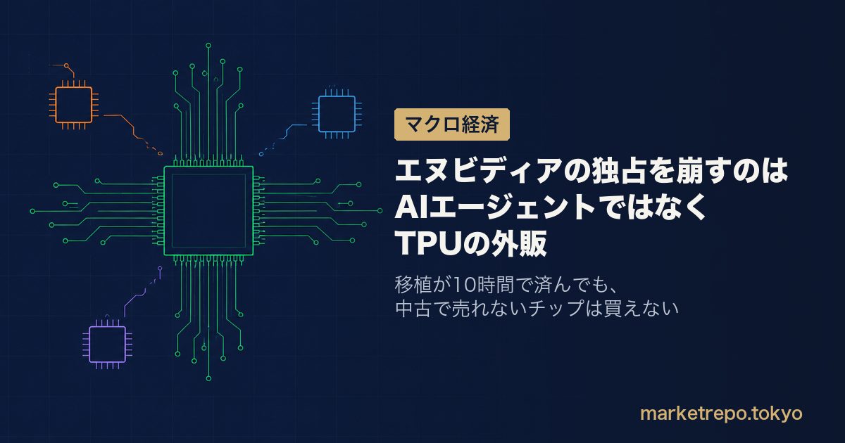 エヌビディアのCUDAとAIエージェント、代替チップをめぐる競争を表したイメージ