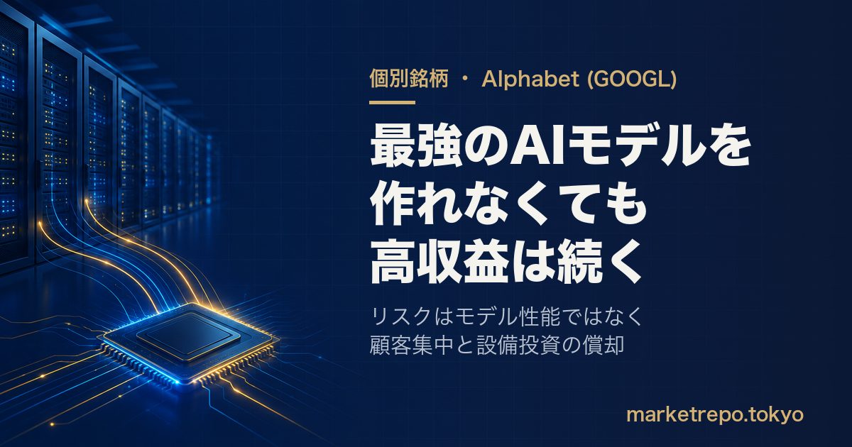 Alphabet(GOOGL) 最強のAIモデルを作れなくても続く高収益 — 顧客集中と償却がリスク